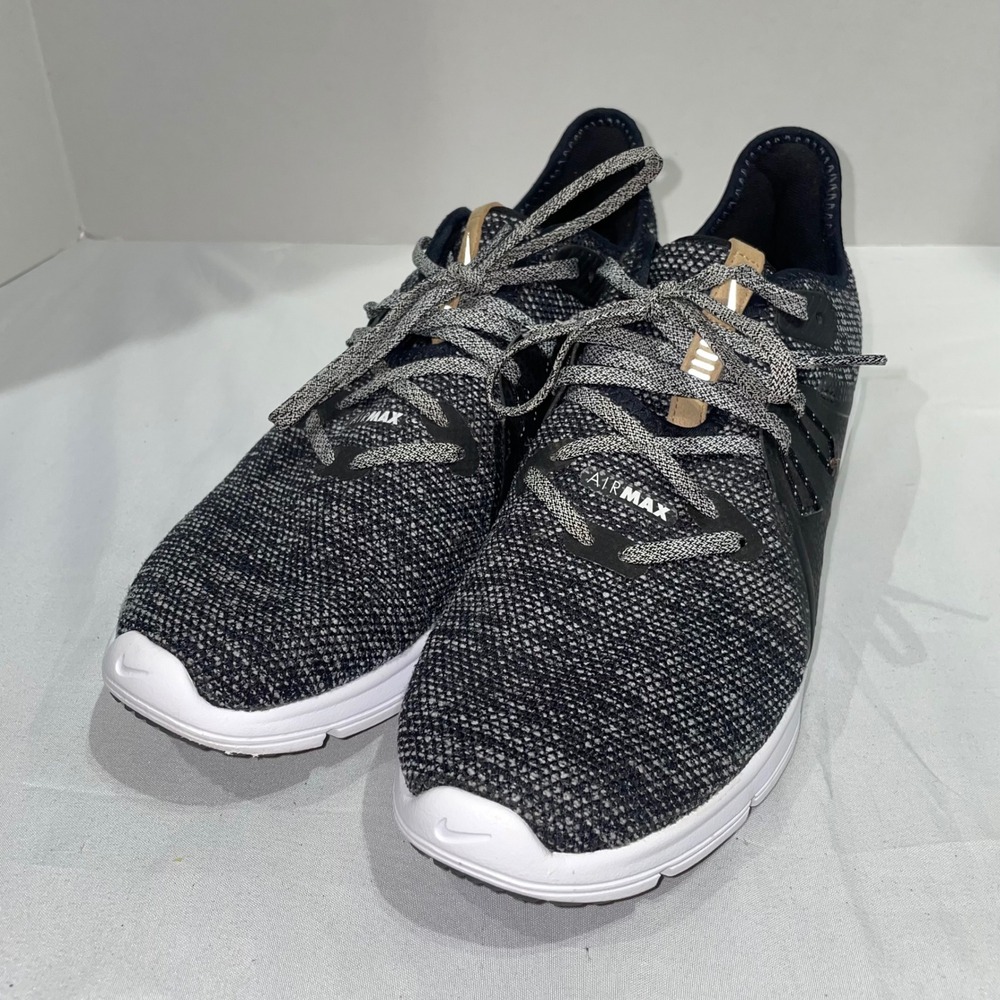 Nike Air Max Sequent 3 Womens Running Shoes Black White 908993-011 Size 9